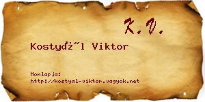 Kostyál Viktor névjegykártya